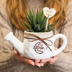 Bomboniere Linea Sogna 2026 Annaffiatoi grande portapiantina in porcellana