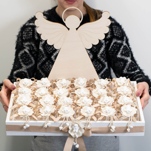 Torta Bomboniere con 24 scatoline angelo personalizzabile