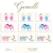 Bigliettini Bomboniere Battesimo e Nascita Gemelli