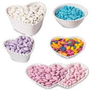 contenitori confettata porta-confetti in ceramica bianca
