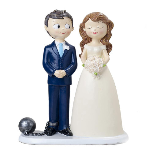 Cake Topper Matrimonio Sposi Simpatici - Sposo incatenato 