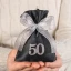 Sacchetto 50 Cinquantesimo Compleanno con Numero 50 Glitter
