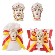 Bomboniere Matrimonio Teste di Moro Oro e Rosse calamite idea 2026