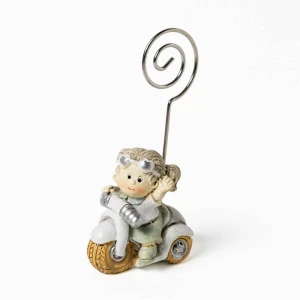 Bomboniere battesimo bimba su moto con clip