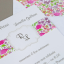 Partecipazione Matrimonio Originale con fiorellini ed iniziali- Flowers