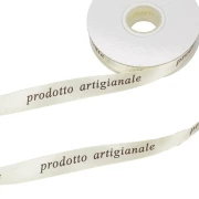 rotolo nastro raso con stampa Prodotto Artigianale 15 mm x 25 mt