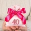 Sacchetto 40 Quarantesimo Compleanno con Numero 40 Glitter