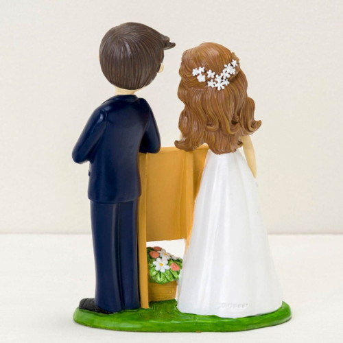 Cake Topper Sposi con Lavagna Personalizzabile
