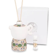 Bomboniere 2026 Linea Giglius Profumatore a forma di Moka con fantasia maioliche