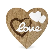 Ultimi 17 pezzi - Cuore in Legno LOVE