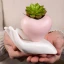 Vaso portapiantina Mano con Cuore in ceramica personalizzabile