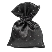 Sacchettini Portaconfetti nero di raso con strass