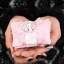 Sacchettini portaconfetti rosa con albero della vita e gessetto cuore