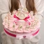 Torta Bomboniere da 15 Fette con cavallino a dondolo rosa