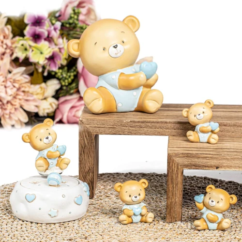 Bomboniere Battesimo e Nascita Bimbo 2026 Linea Buby Celeste in resina