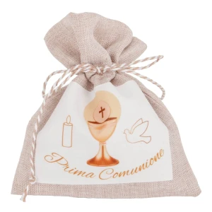 Bomboniere Prima Comunione 2026 Linea Corda Sacchettino portaconfetti con stampa