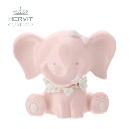 Elefante HERVIT Porcellana Bomboniera Battesimo Bimba