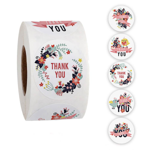 Adesivo "thank you" floreale