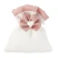 ULTIMI PEZZI 15 Sacchettini bianchi con dettagli rosa antico e fiocco con cuoricino gessetto 10x12 cm PREZZO PER TUTTI