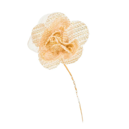 bocciolo fiore oro per bomboniere da 3 cm