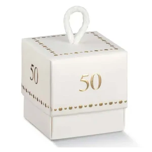 Ultimi 42 pezzi - Scatoline portaconfetti 50° Anniversario di Matrimonio
