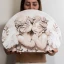 Bomboniere Personalizzate Icona Angioletti con fiori maxi Made in Italy