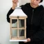 Set 2 Lanterne Grandi Shabby Chic per regalo o allestimento