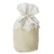  Sacchetto Portaconfetti in tessuto bianco e beige bomboniere fai da te