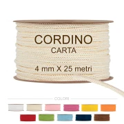 Cordino di Carta riciclata e Intrecciata - rotolo 25 mt