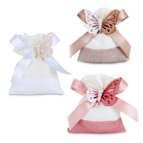 Bomboniere 2026 Linea Mariposa Sacchettini Portaconfetti con farfalla in feltro