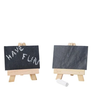 Ultimi 22 pezzi Lavagnette in Ardeisa con supporto in legno e gesso