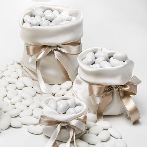 sacchetti porta confetti per confettata in raso