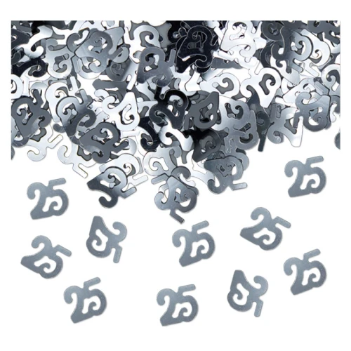 Coriandoli Nozze d\'Argento Numero \"25\" per decorazione