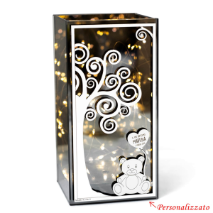 Idea regalo battesimo o Bomboniera madrina Lampada Led Personalizzabile