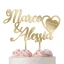 Cake Topper Nozze D\'Oro 50° Anniversario Nomi Personalizzati con Cuore