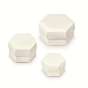 Scatoline Esagonali portaconfetti Seta Bianco