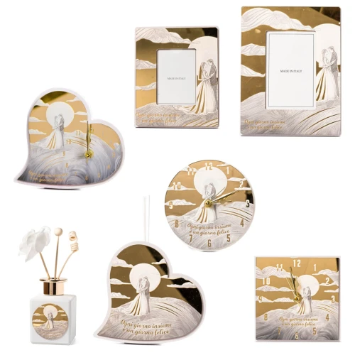 Bomboniere 2026 Linea Sposini su collina in oro - Alta Qualità