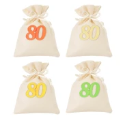 Bomboniere 80 Anni compleanno sacchetti portaconfetti