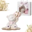 Bomboniera 2027 Battesimo e Nascita Femmina Orsetto PUPO in Resina Luce LED con Palloncino Cuore Rosa Personalizzabile