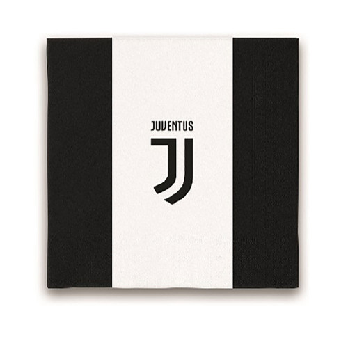 20 Tovaglioli 33x33 cm per festa tema Juventus