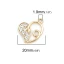 Ciondolo Cuore Oro con strass per Bomboniere Chic