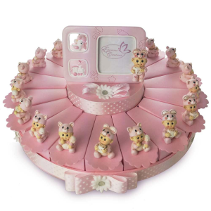 Torta 18 Bomboniere Battesimo & Nascita Bimba Offerta 