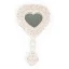 Bomboniere 2027 Specchio a forma di cuore con glitter