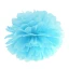 <p>decorazione pom pom sfere in carta celeste