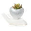 Vaso portapiantina Mano con Cuore in ceramica personalizzabile