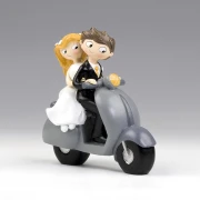 cake topper sposi in scooter