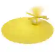 ULTIMI PEZZI 3 Confezioni da 100 Pezzi, Tulle Tondo Giallo, misura 24 cm PREZZO PER TUTTI