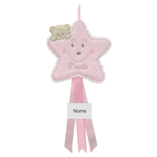 Sopraculla Fiocco piccolo stella rosa