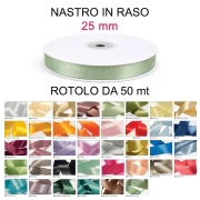 nastro in raso 25 mm rotolo da 50mt