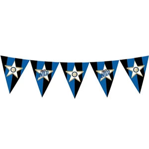 Festone Inter a bandierine triangolari azzurro nero 3,6 mt